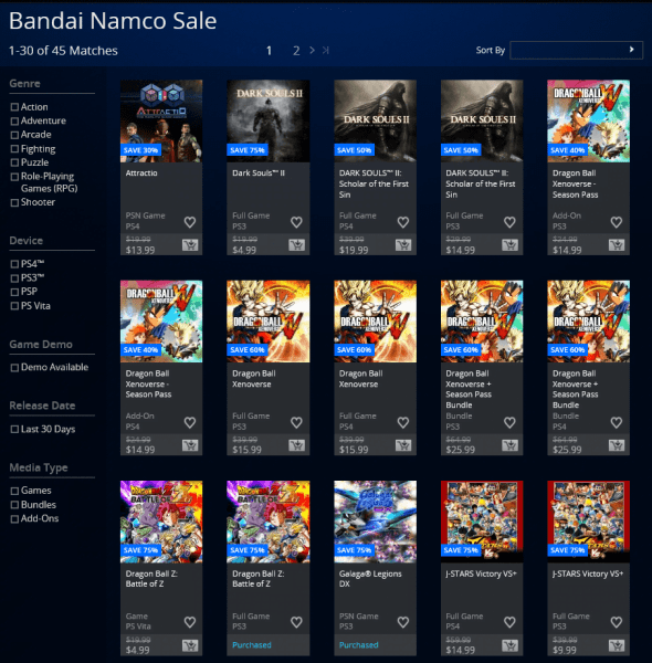 Bandai-Namco-Sale