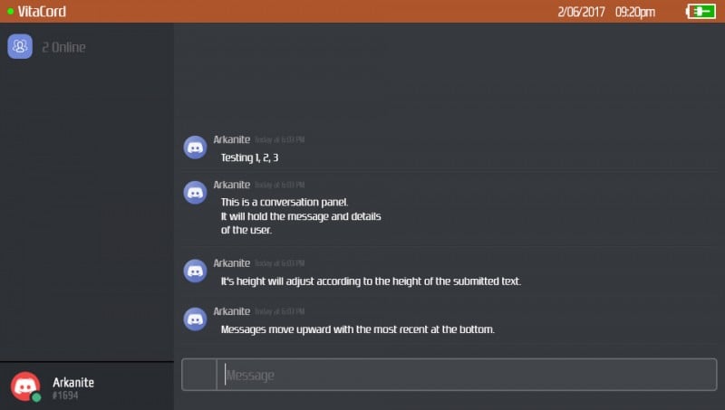 VitaCord, Discord client for your Vita by Coderx3 - Hackinformer