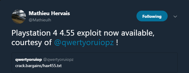 PS4 FW4.55 Exploit