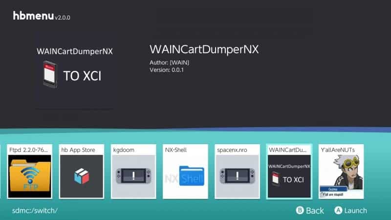 How to Dump Nintendo Switch Game Cartridges with WAINCartDumperNX