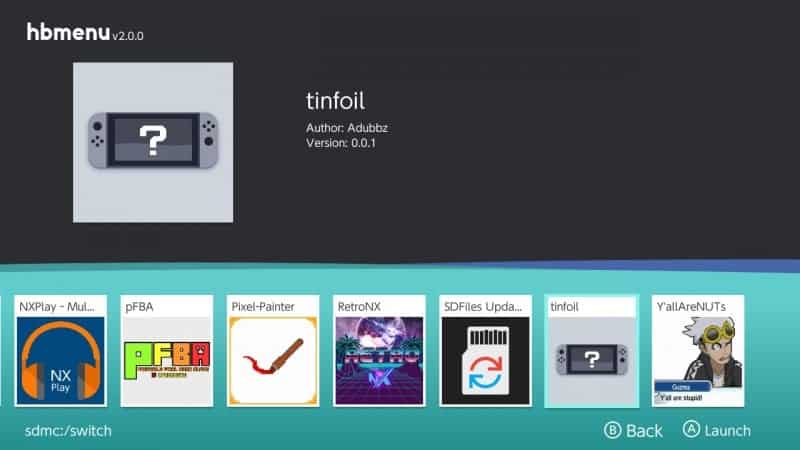 Nintendo Switch DevMenu